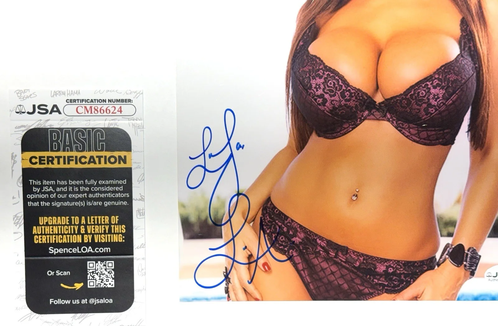 Lisa Ann Adult STAR SIGNED 8X10 PHOTO Autograph Sexy 🔥Naughty America JSA, изображение 2