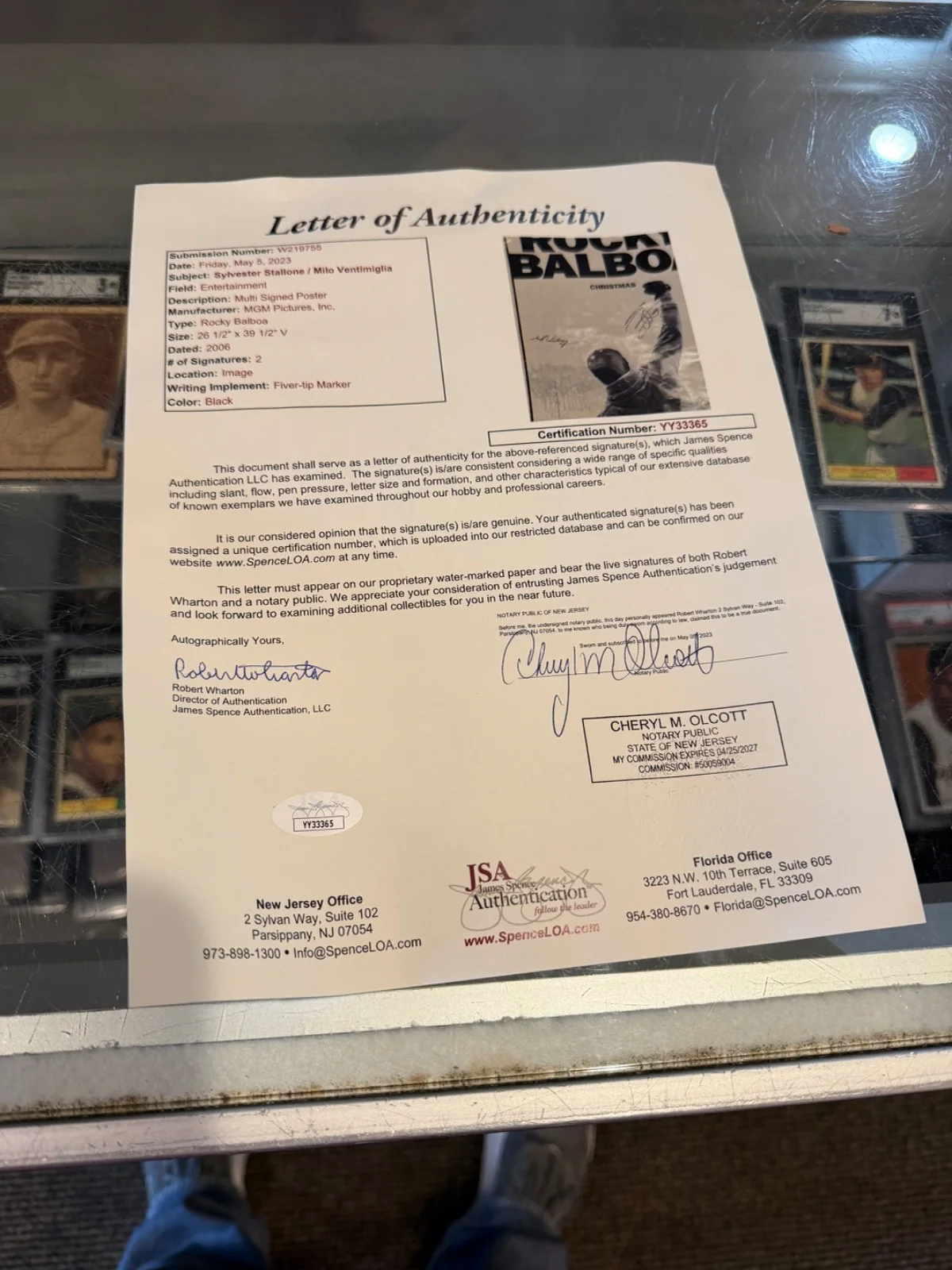 ROCKY BALBOA MOVIE POSTER 27X40 SIGNED SYLVESTER STALLONE MILO VENTIMIGLIA JSA, изображение 4
