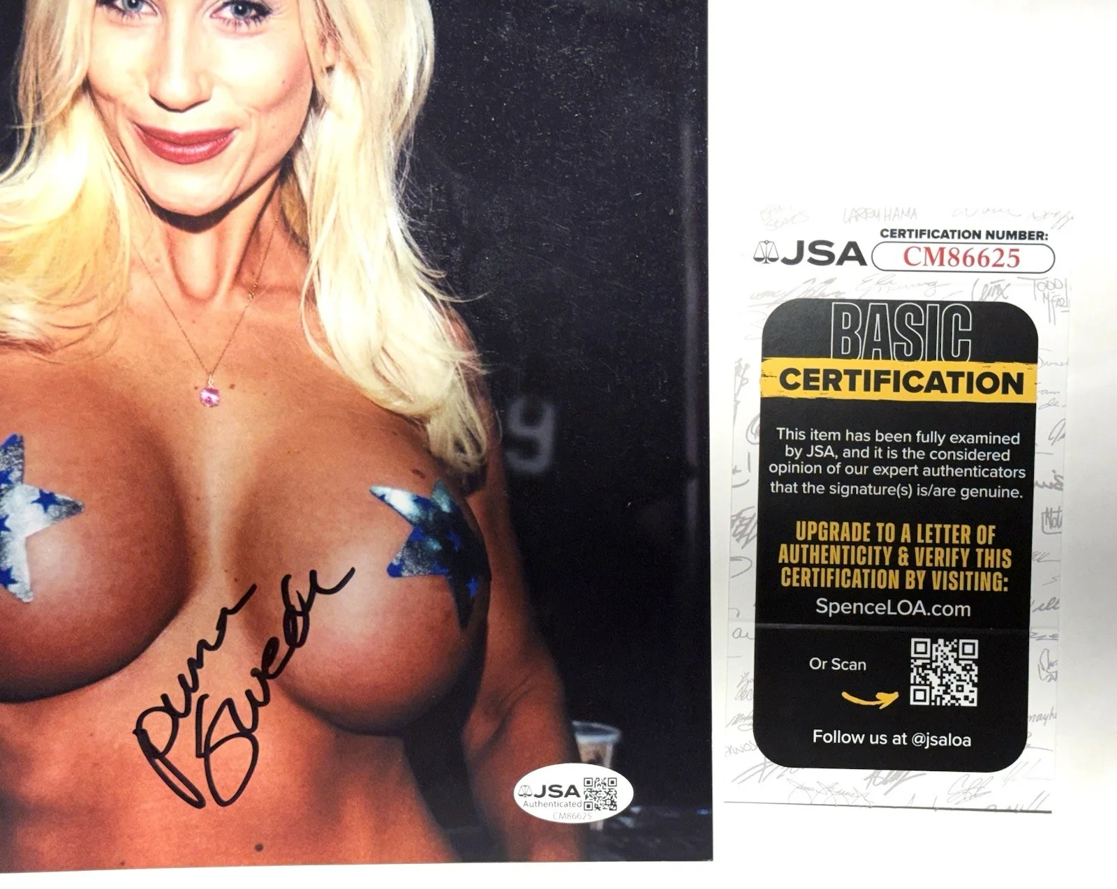 Puma Swede Adult STAR SIGNED 8X10 PHOTO Autograph Sexy 🔥Naughty America JSA, изображение 2