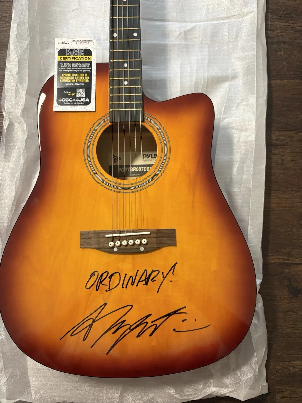 ALEX WARREN SIGNED F/S ACOUSTIC GUITAR ORDINARY! AUTOGRAPHED RARE HOT JSA COA, изображение 2