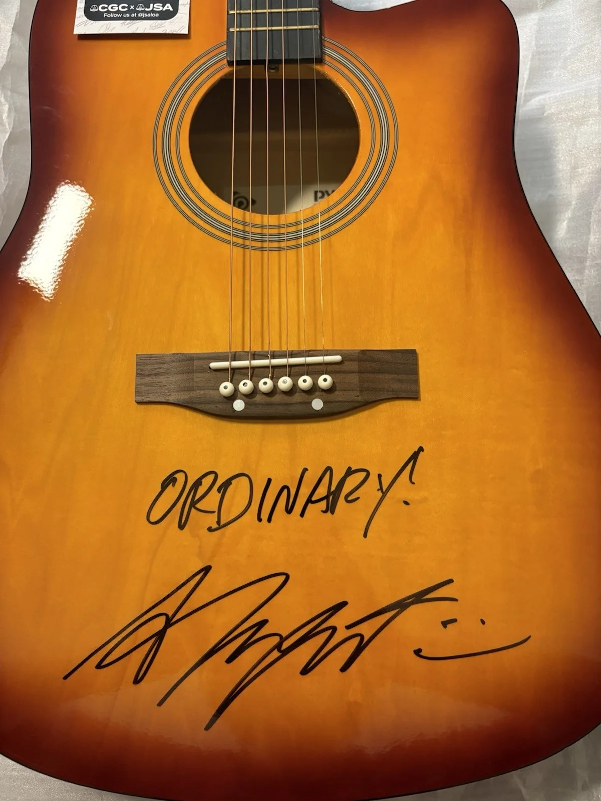 ALEX WARREN SIGNED F/S ACOUSTIC GUITAR ORDINARY! AUTOGRAPHED RARE HOT JSA COA, изображение 4