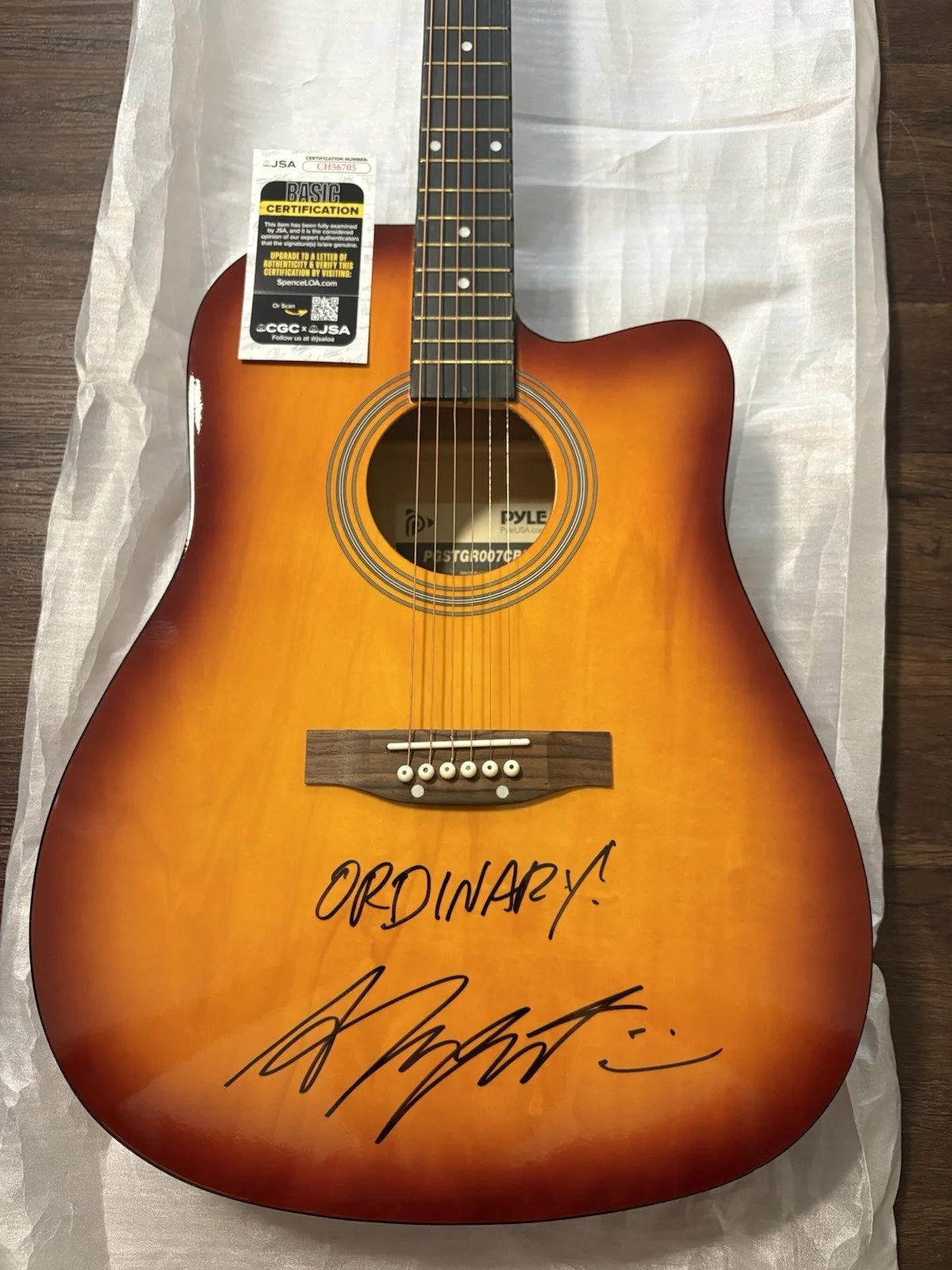 ALEX WARREN SIGNED F/S ACOUSTIC GUITAR ORDINARY! AUTOGRAPHED RARE HOT JSA COA, изображение 5