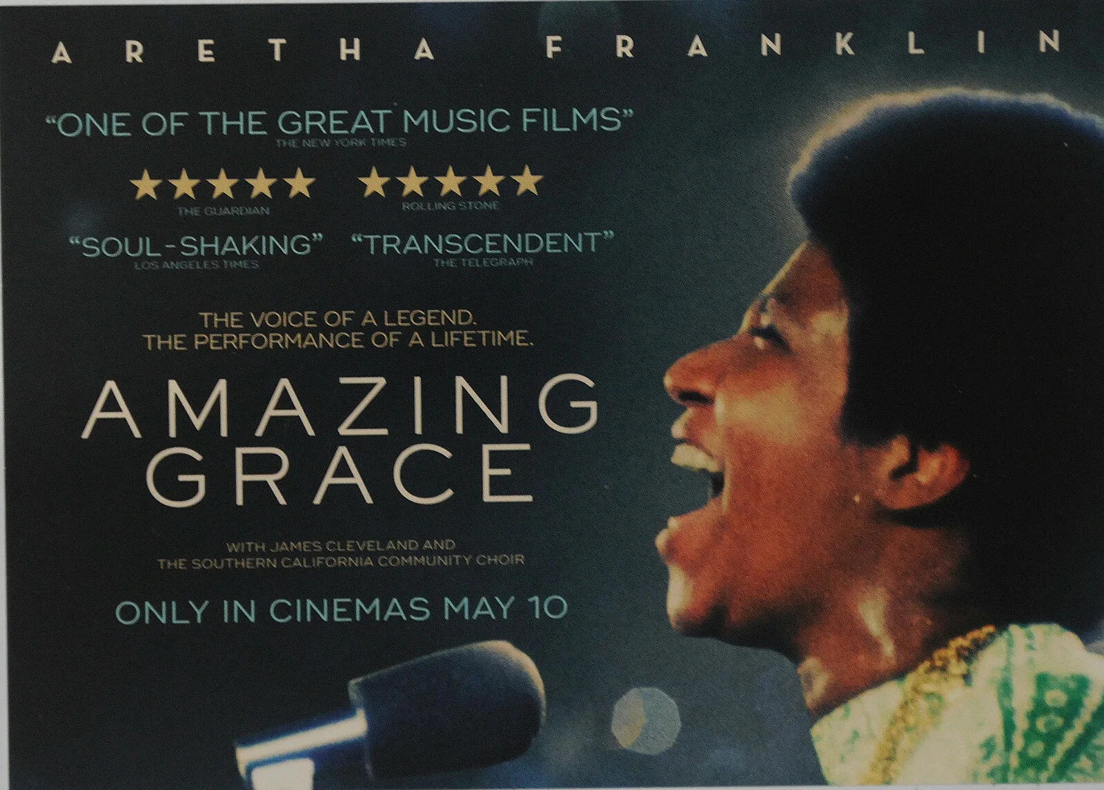 ARETHA FRANKLIN AMAZING GRACE FILM POSTCARDS X 4, изображение 3