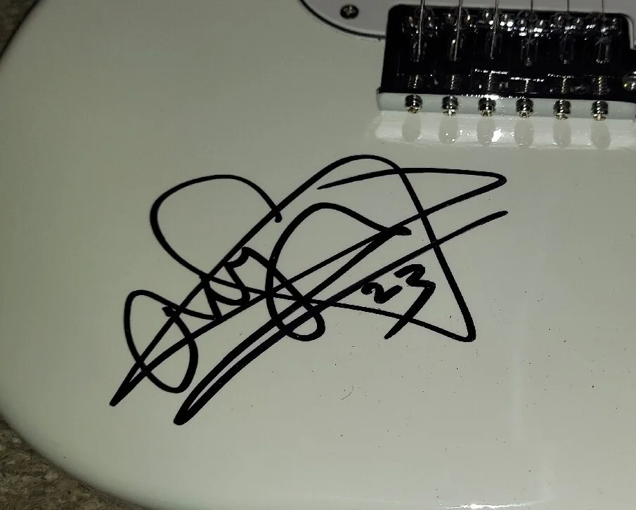 VILLE VALO VV HIM H.I.M. Signed WHITE GUITAR COA JSA CERTIFIED #YY61063, image 3