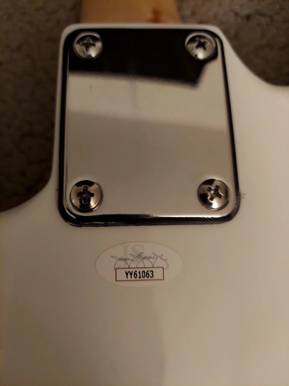 VILLE VALO VV HIM H.I.M. Signed WHITE GUITAR COA JSA CERTIFIED #YY61063, image 4