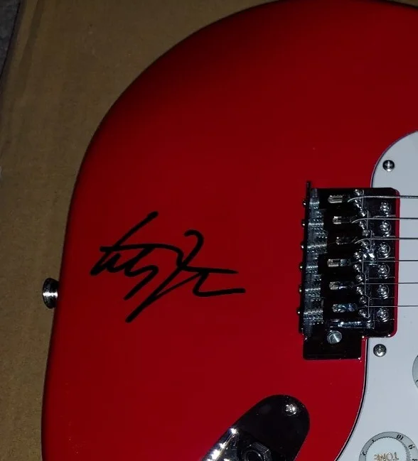 GHOST TOBIAS FORGE PAPA EMERITUS BAND Signed RED GUITAR JSA COA #YY61065, image 3