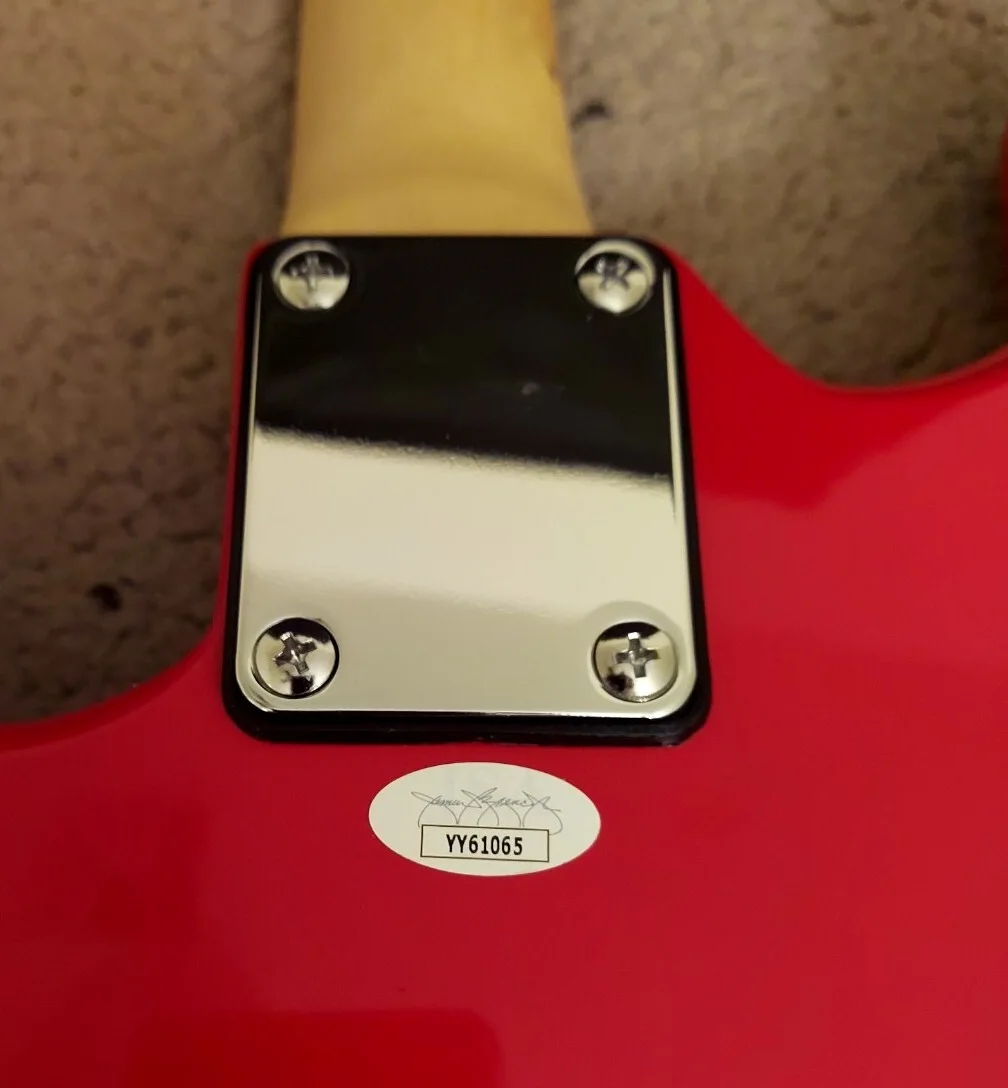 GHOST TOBIAS FORGE PAPA EMERITUS BAND Signed RED GUITAR JSA COA #YY61065, image 4