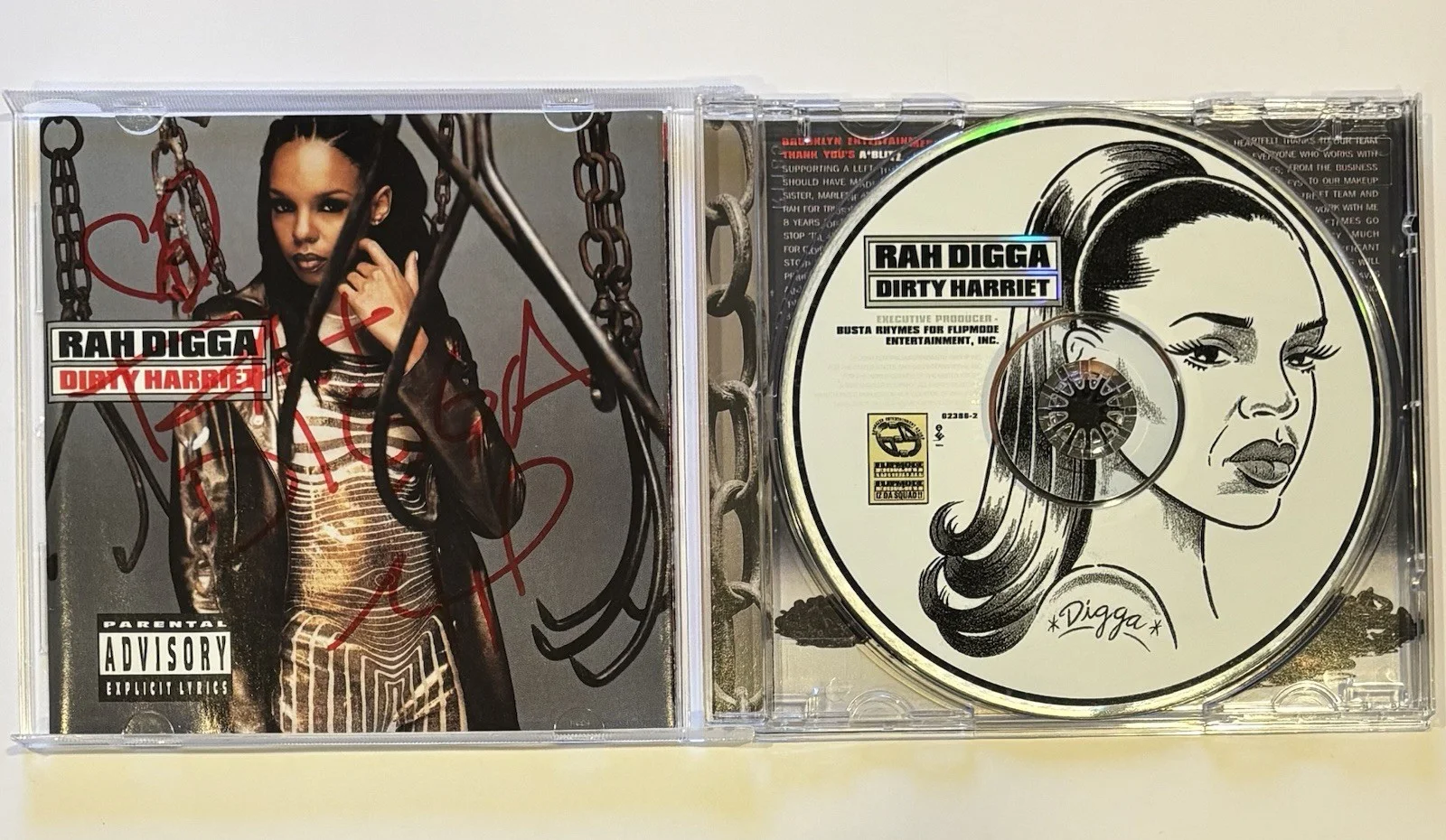 RAH DIGGA Autographed/Signed 8X10 DIRTY HARRIET CD Booklet Beckett BAS RARE!, изображение 3