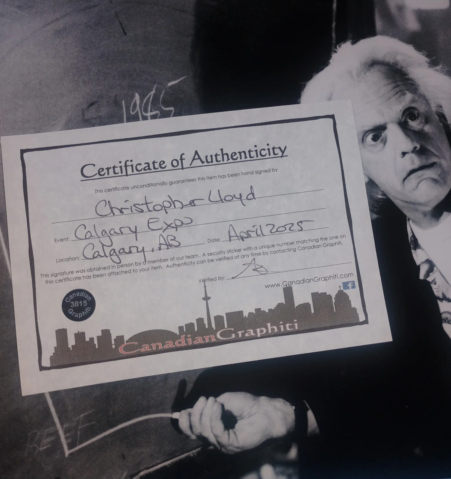 Christopher Lloyd Hand Signed 11x14 Photo COA Back To The Future NO TARIFFS, image 4