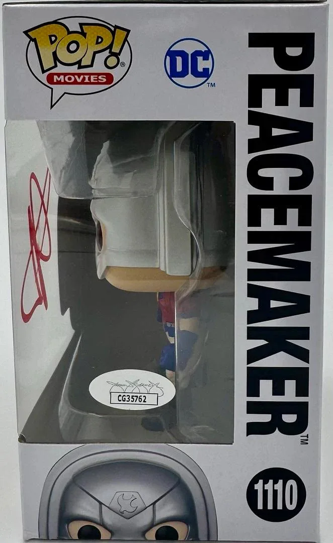 John Cena — John Cena signed Funko #1110 "Peacemaker" w/char name (Suicide Squad) - JSA COA, image 3