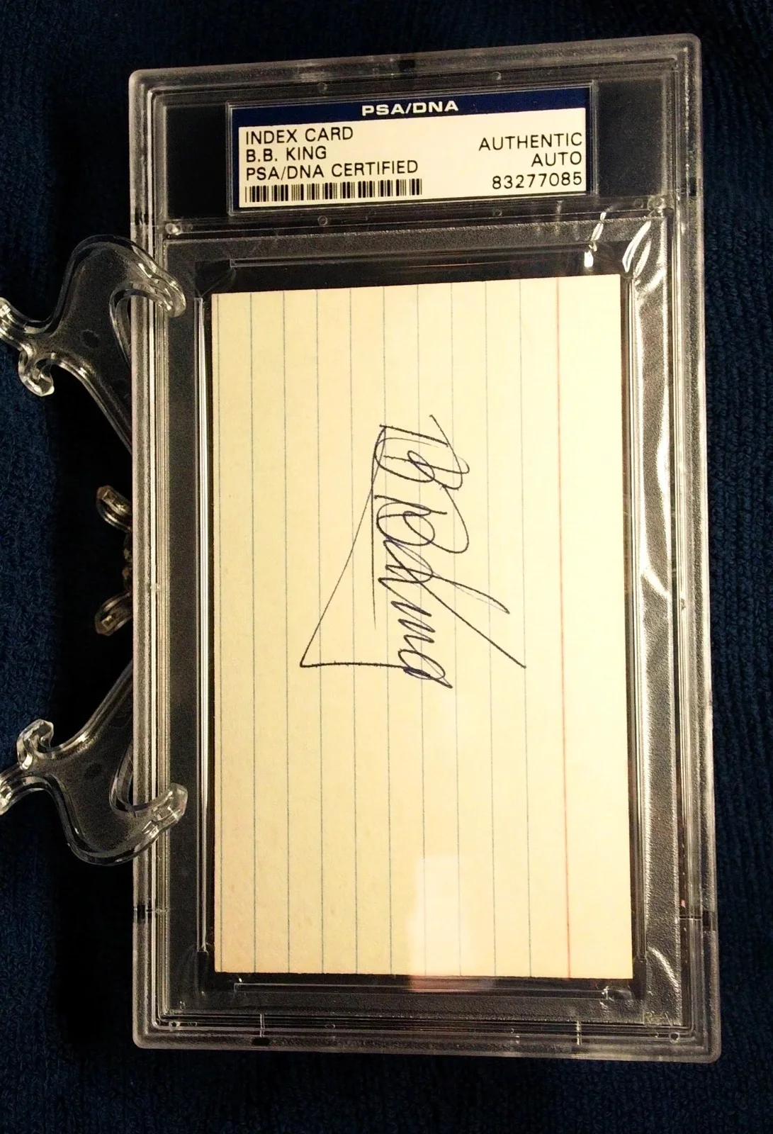 B.B. KING signed INDEX card PSA/DNA ENCAPSULATED musician BLUES FREE SHIPPING, image 2
