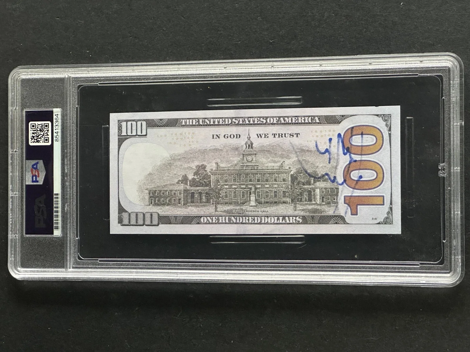 HULK HOGAN — HULK HOGAN Signed $100 DONALD TRUMP bill PSA/DNA ENCAPSULATED autod@ RNC in 2024, изображение 4