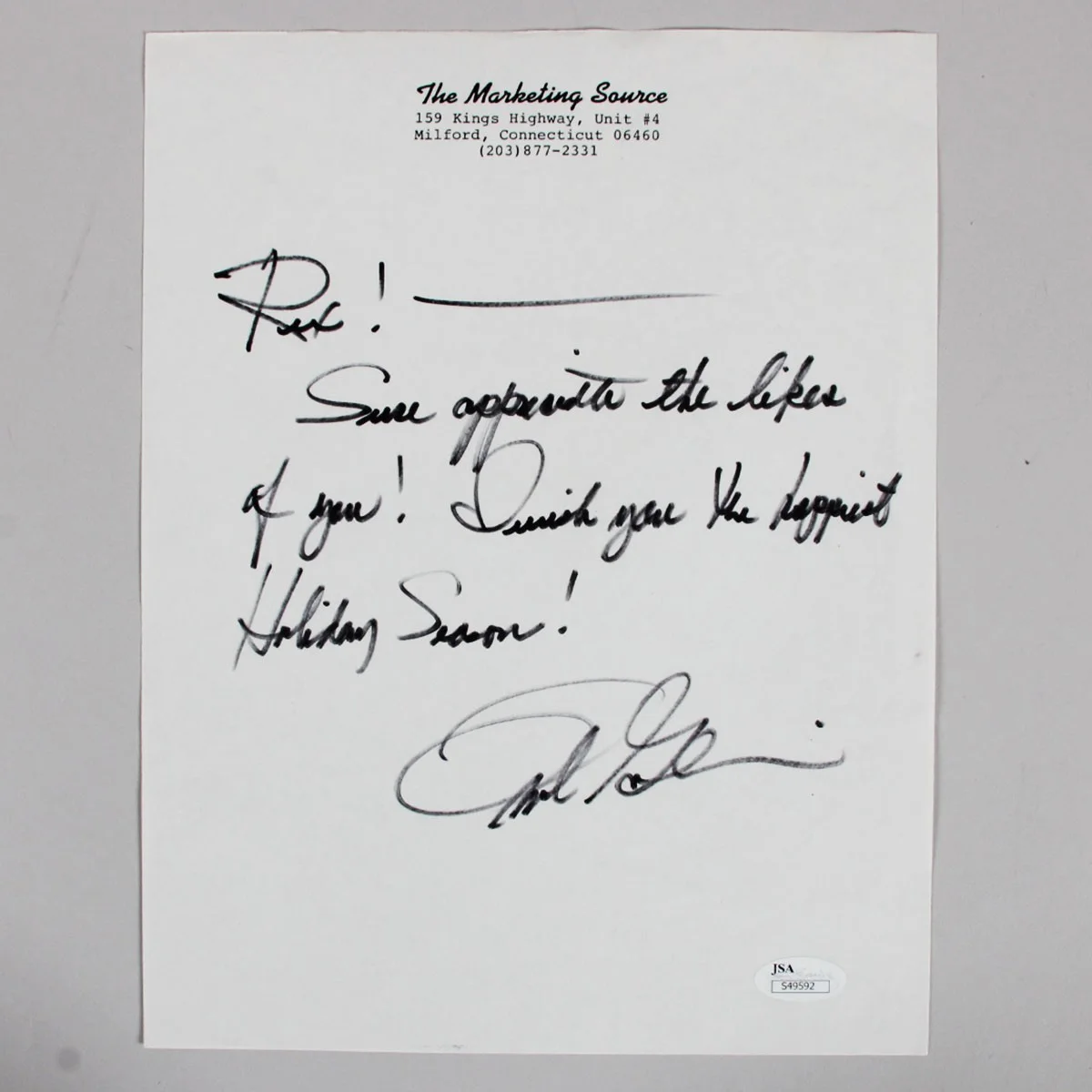 Frank Gorshin Signed Photo 8x10 w/ Hand Written Letter - COA JSA, image 5