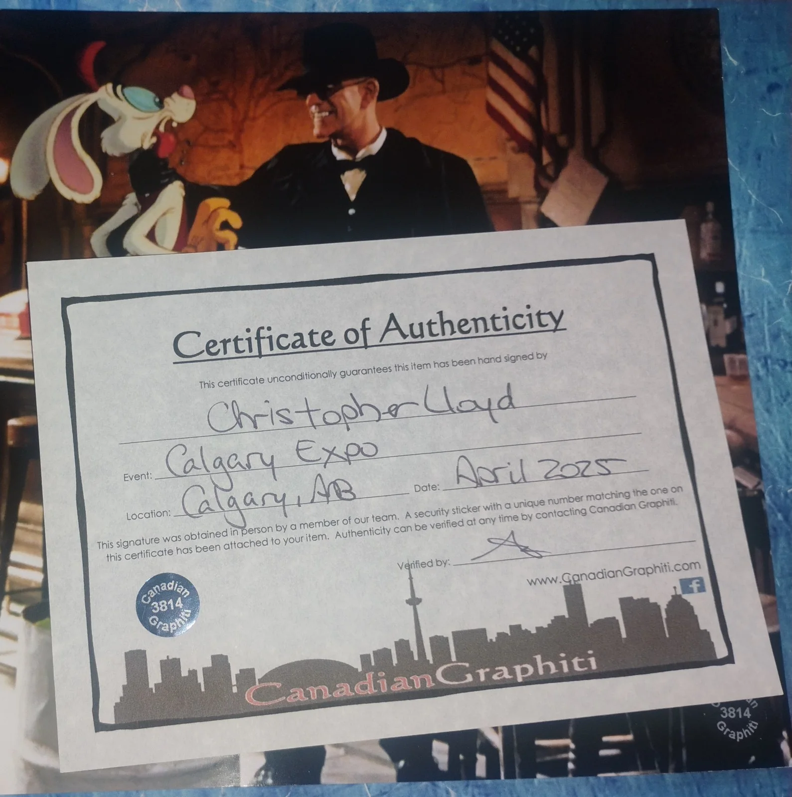 Christopher Lloyd Hand Signed 8x10 Photo COA Roger Rabbit NO US TARIFFS, image 3