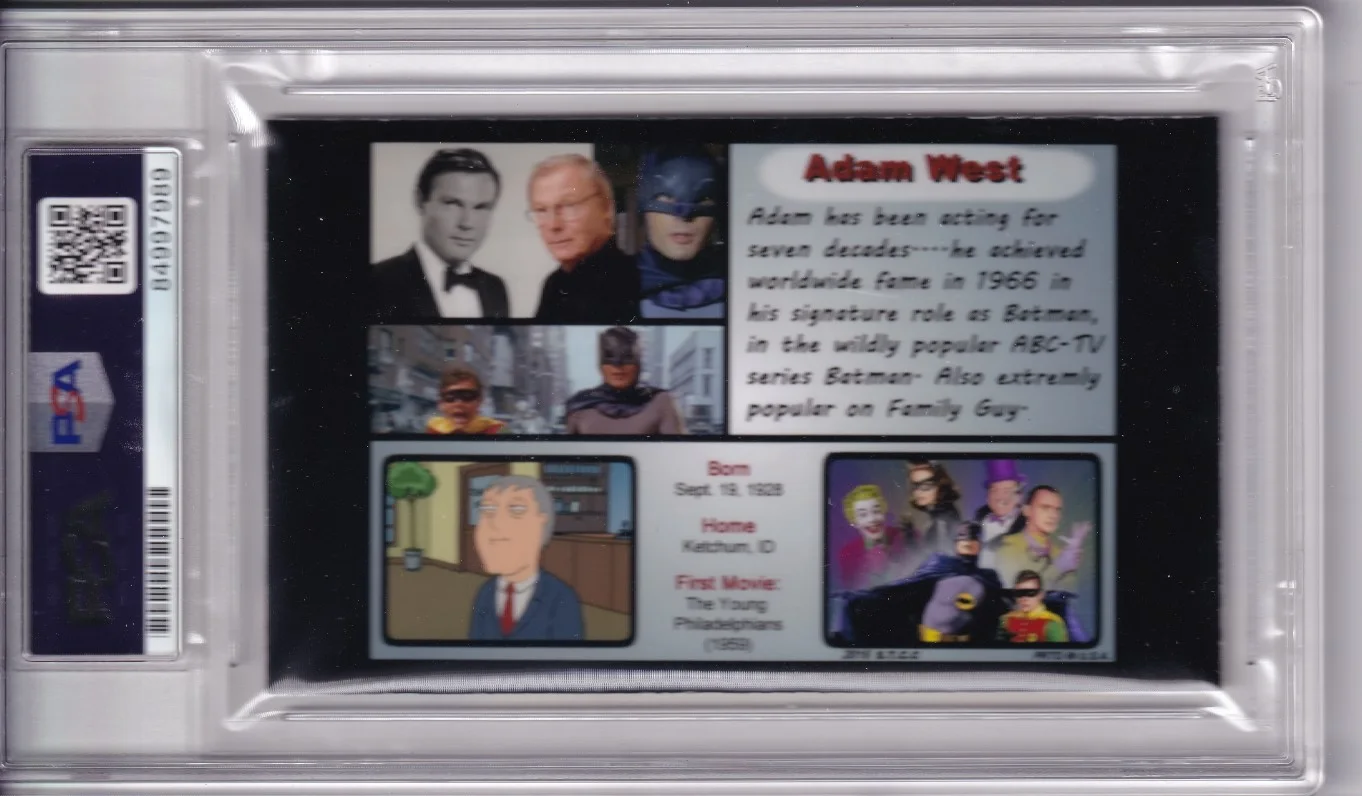 Adam West Batman 1966 Family Guyt signed autograph card PSA DNA, изображение 2