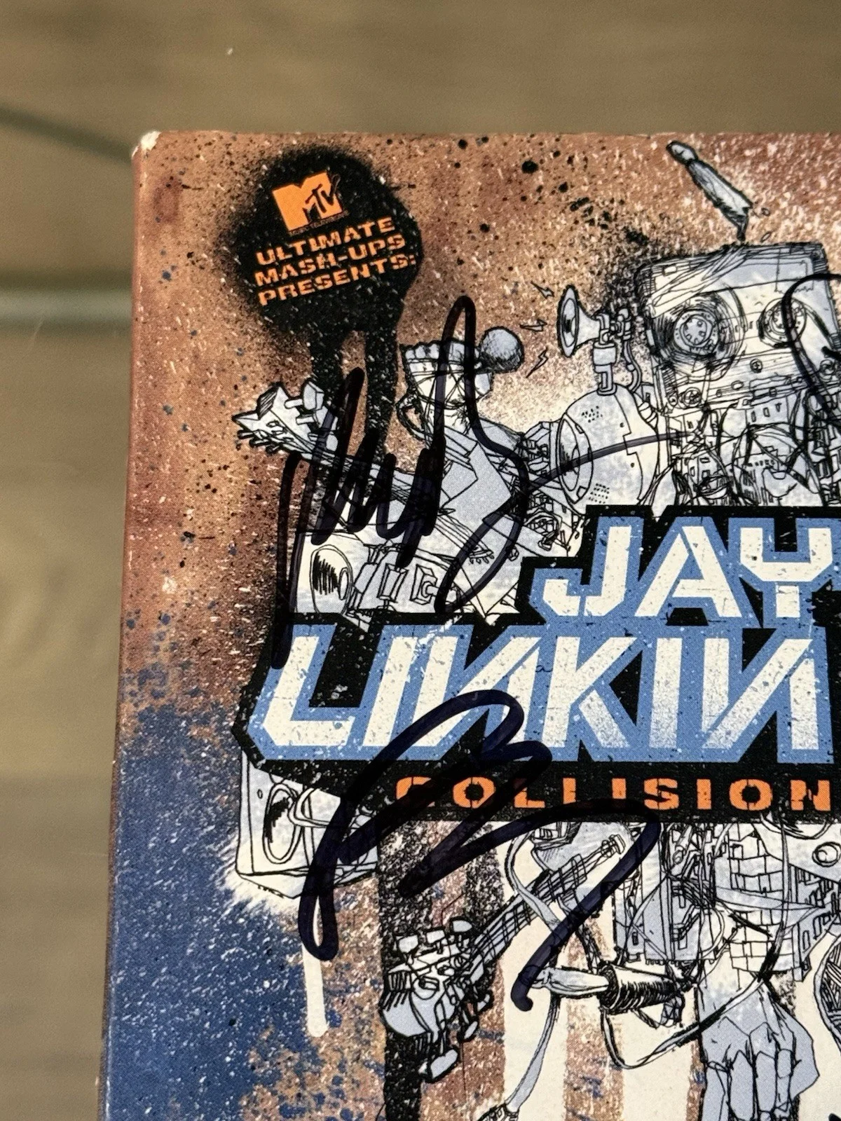 LINKIN PARK Signed COLLISION COURSE CD Cover X6 Chester Autograph JSA + GA RARE, image 2