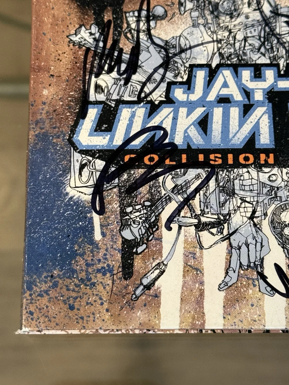 LINKIN PARK Signed COLLISION COURSE CD Cover X6 Chester Autograph JSA + GA RARE, image 3