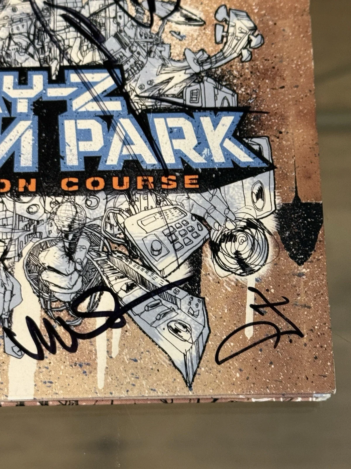 LINKIN PARK Signed COLLISION COURSE CD Cover X6 Chester Autograph JSA + GA RARE, image 4