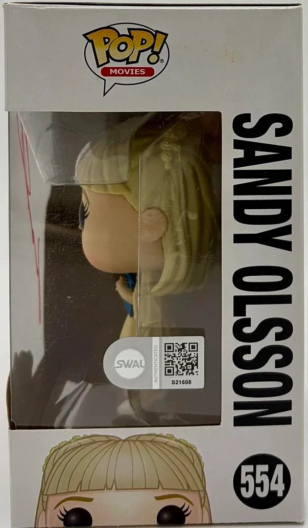 John Travolta — John Travolta Signed Funko Pop #55 Sandy Olsson (Grease) - SWAU COA, изображение 3