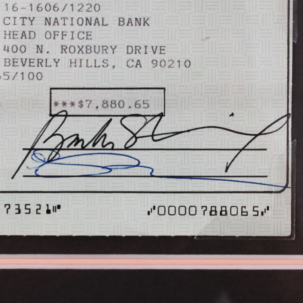 Barbra Streisand Signed Check Display - COA JSA, image 2
