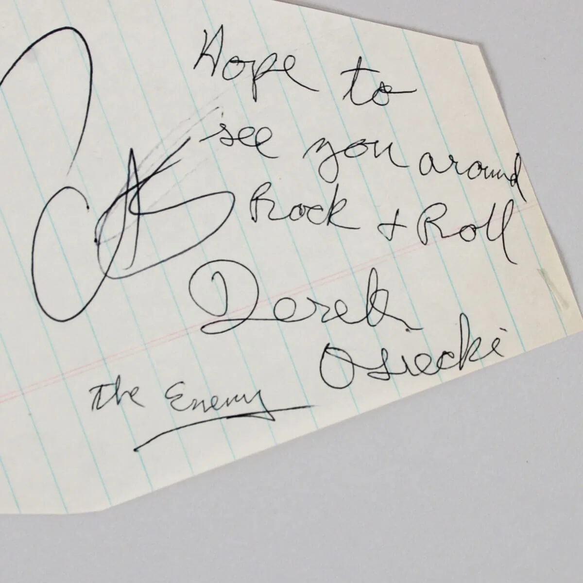 Big Umbrella Band Signed Cut - COA JSA, image 2