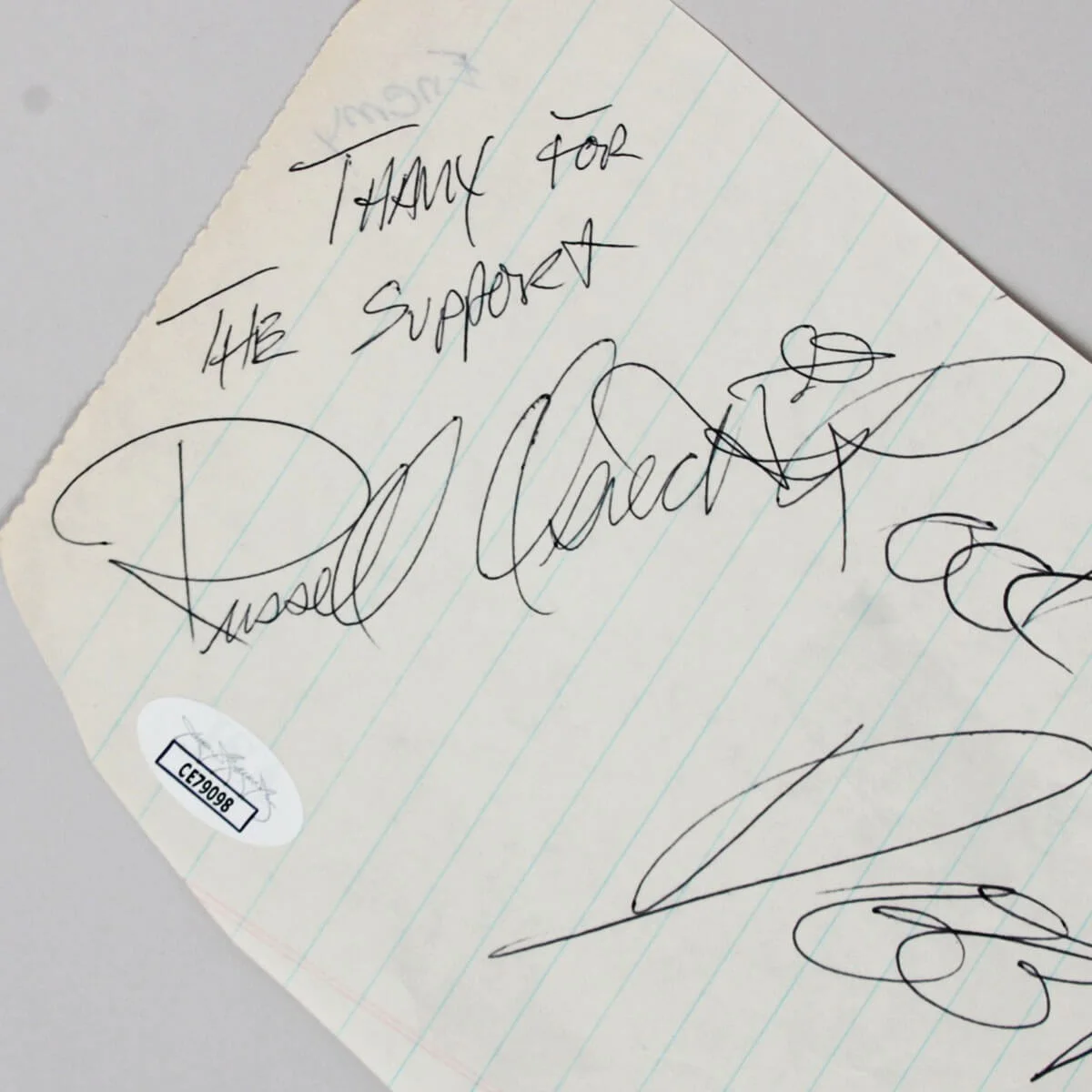 Big Umbrella Band Signed Cut - COA JSA, image 3