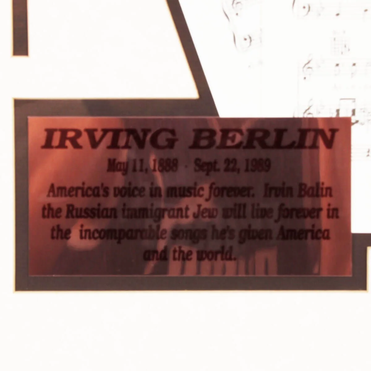 Irving Berlin Signed Photo Display - COA JSA, image 4