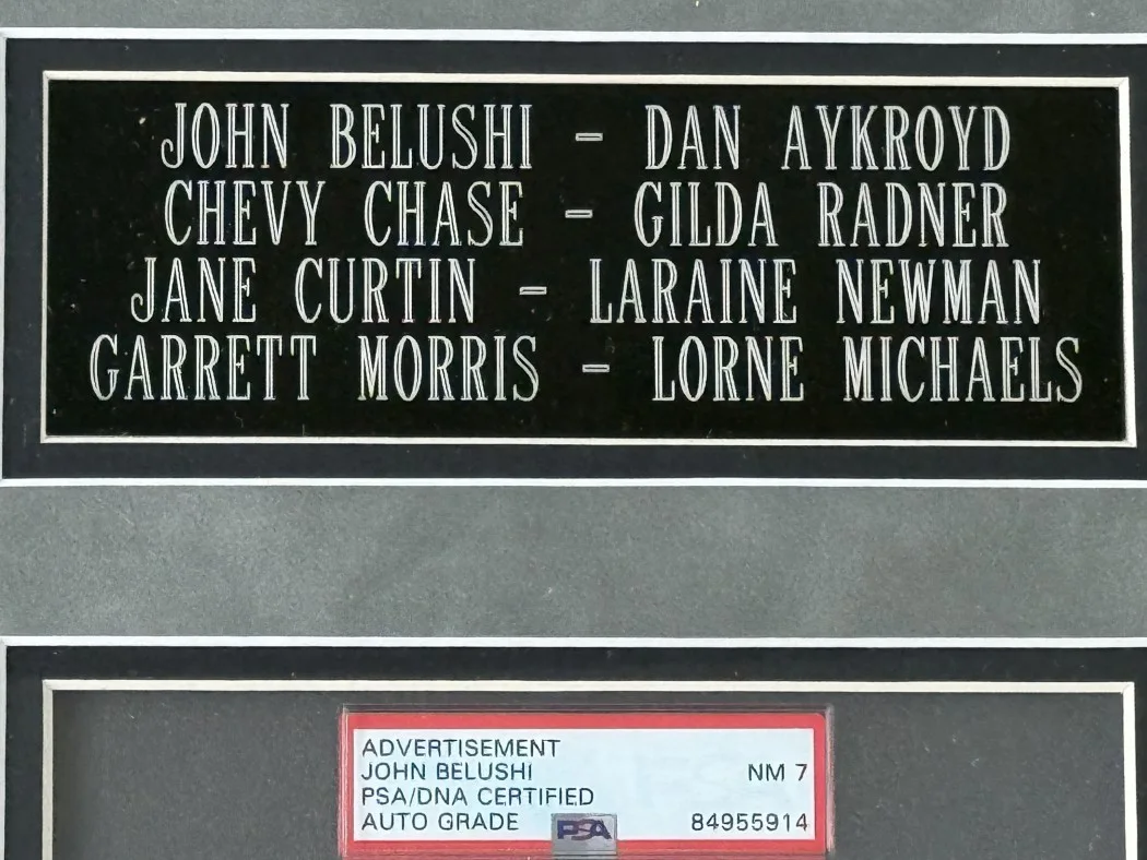 John Belushi, Dan Aykroyd, Chevy Chase, Gilda Radner — Saturday Night Live Signed Cast Cuts John Belushi Dan Aykroyd +6 Framed JSA, изображение 5