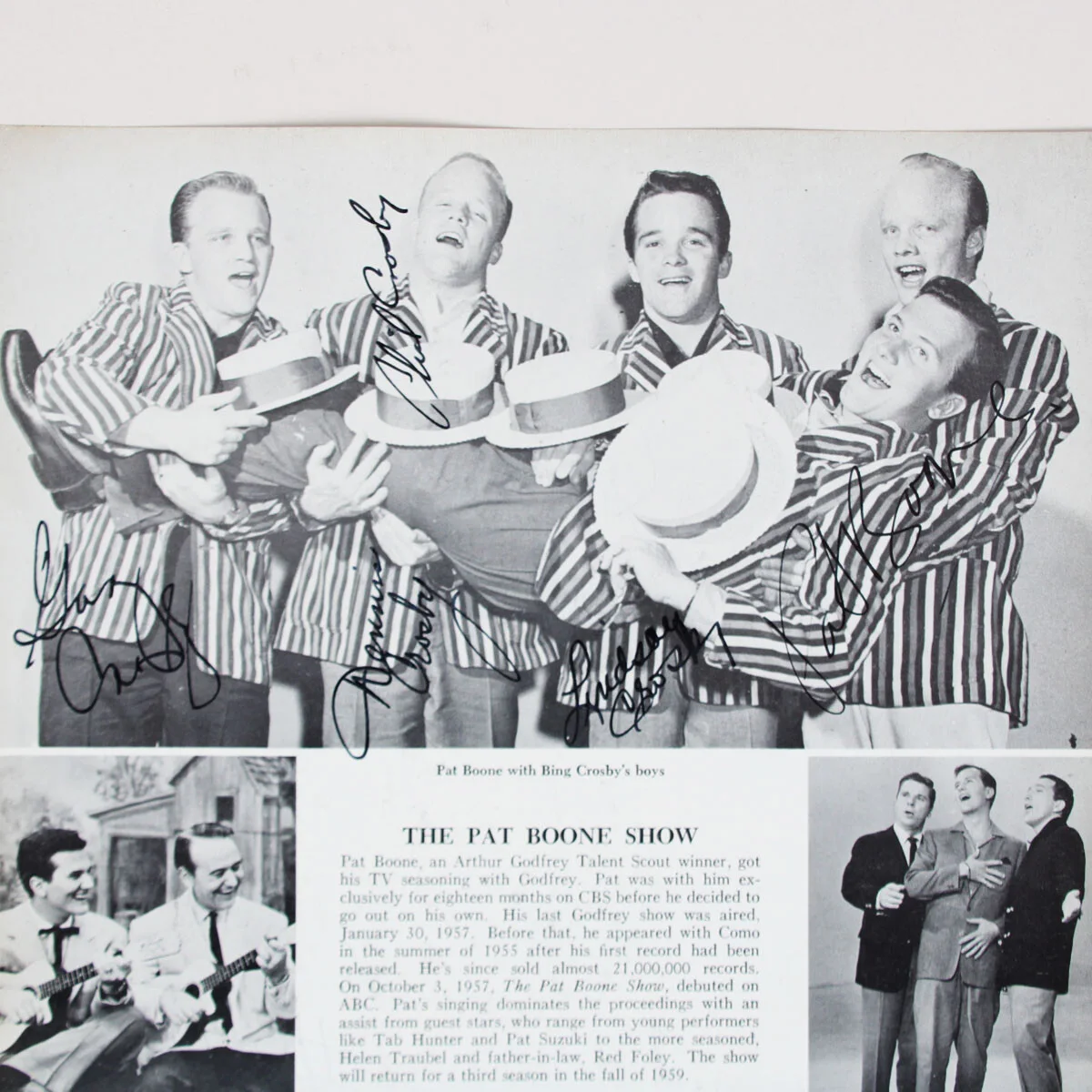 The Pat Boone Show Signed Photo - COA JSA, image 2