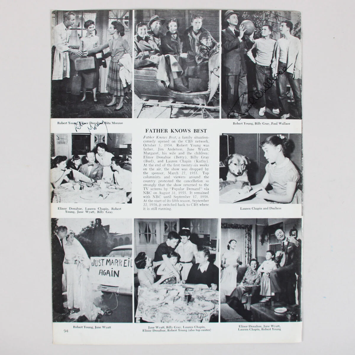 The Adventures of Ozzie and Harriet Cast Signed Photo Ricky Nelson, David Nel..., изображение 4