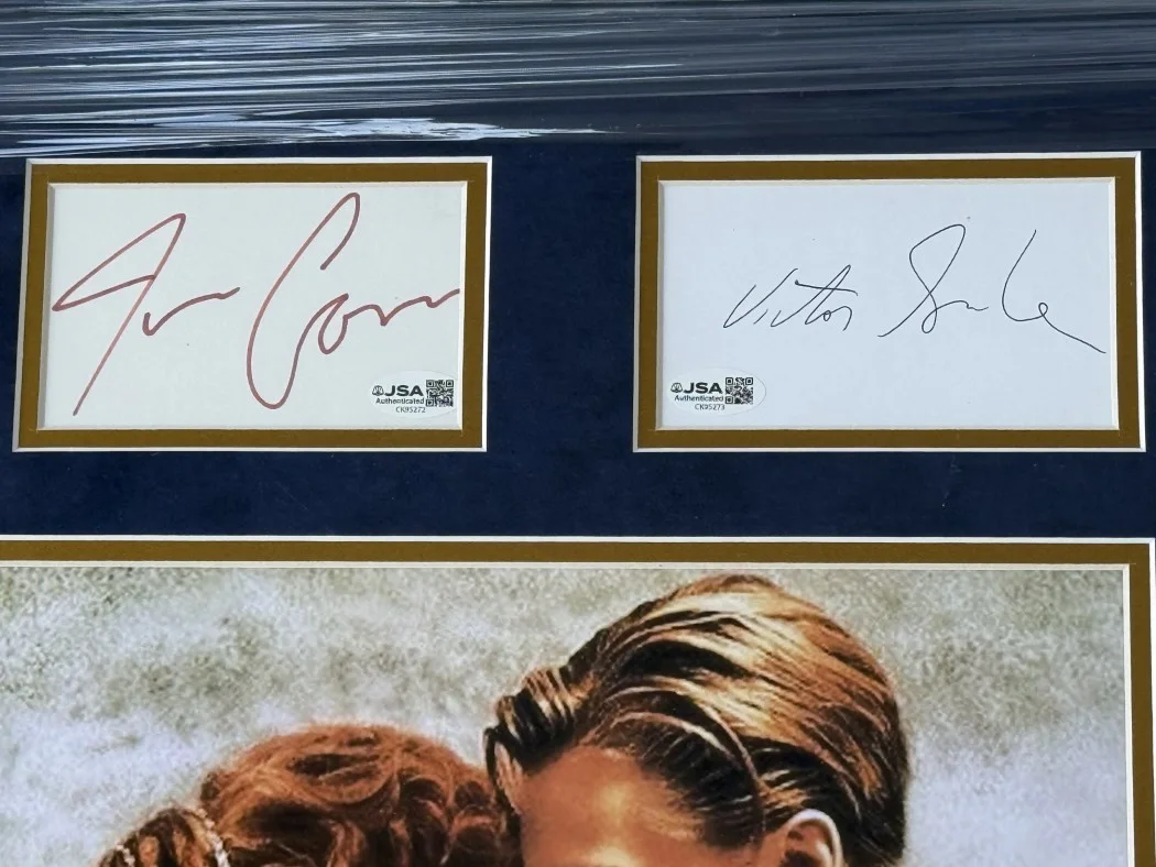 Leonardo DiCaprio, Kate Winslet, Kathy Bates, Frances Fisher — Titanic Signed Cast Cuts Leonardo DiCaprio Kathy Bates Billy Zane +11 Framed JSA, image 4