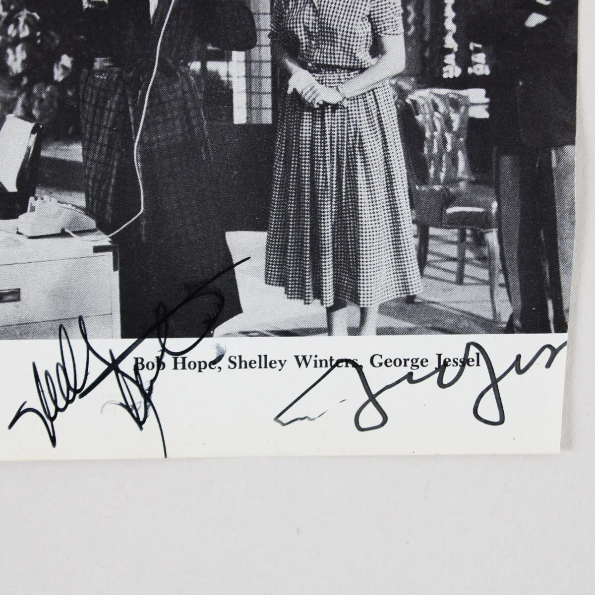 George Jessel Signed Photo w/ Shelley Winters - COA JSA, image 2