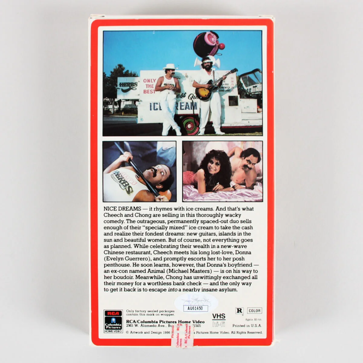 Cheech Marin & Tommy Chong Signed VHS Nice Dreams - COA JSA, image 4