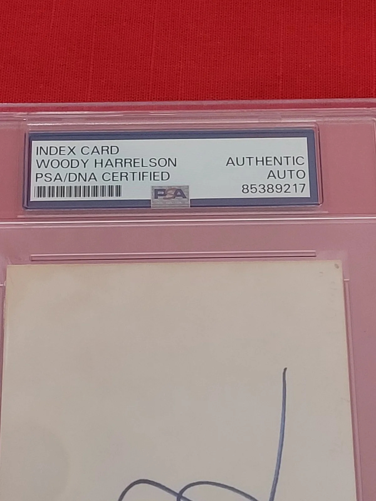 Woody Harrelson — Woody Harrelson Signed 3x5 Index Card PSA Slabbed Cheers Actor, изображение 2