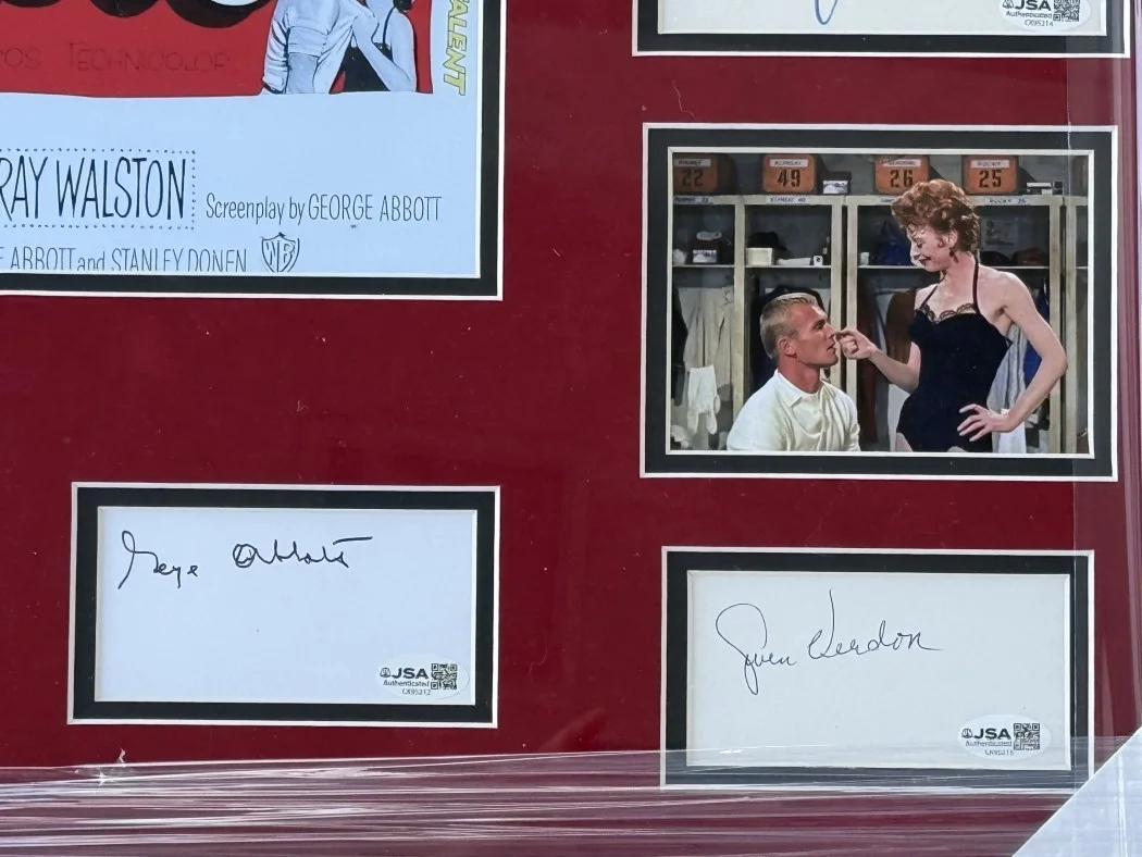 Gwen Vendor, Tab Hunter, Ray Walston — Damn Yankees Signed Autographed Cast Cuts Gwen Verdon Ray Walston +3 Framed JSA, image 3