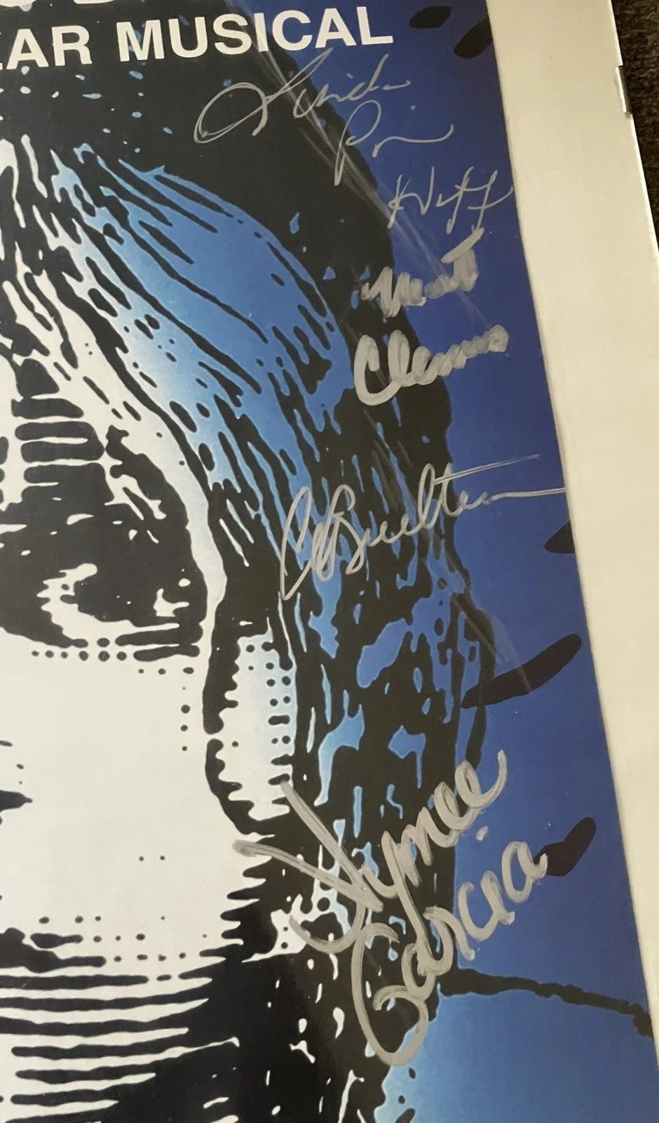 Framed/Signed Cast-signed Poster for the Broadway Musical Les Misérables, image 3