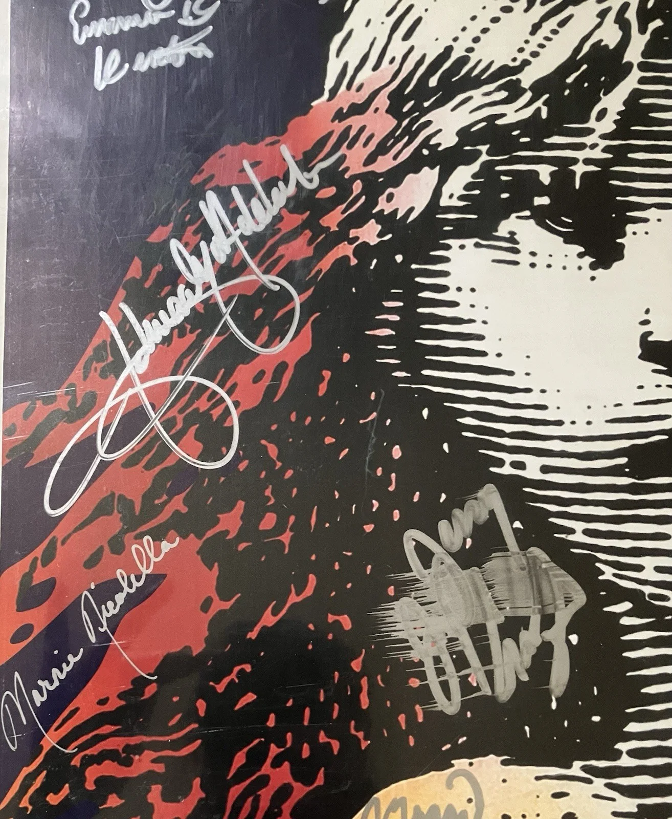 Framed/Signed Cast-signed Poster for the Broadway Musical Les Misérables, image 4