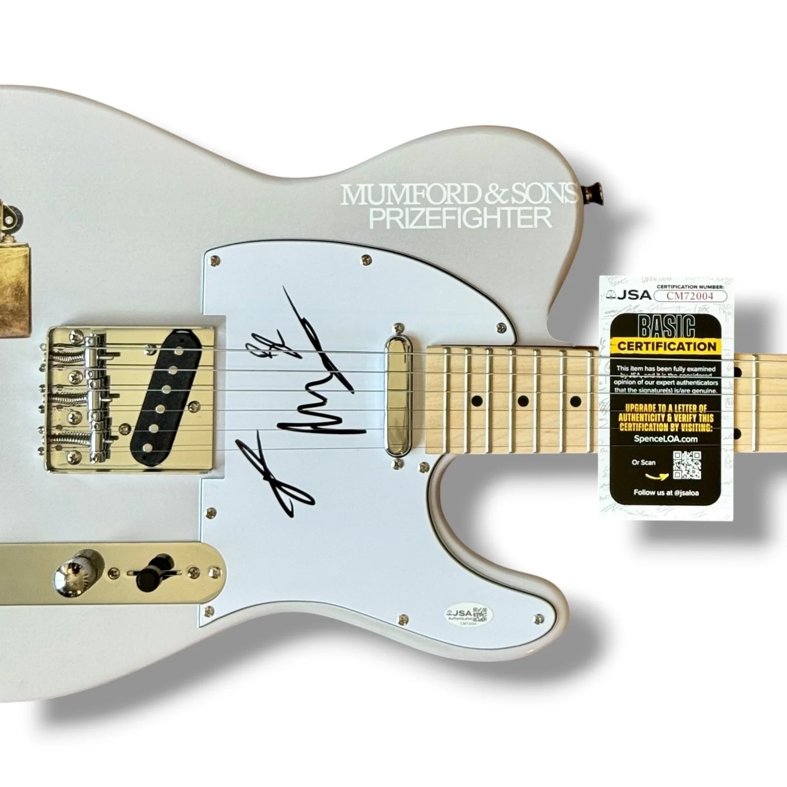 Mumford & Sons Signed Guitar Custom JSA COA Marcus Mumford Ted Dwane Ben Lovett, image 2