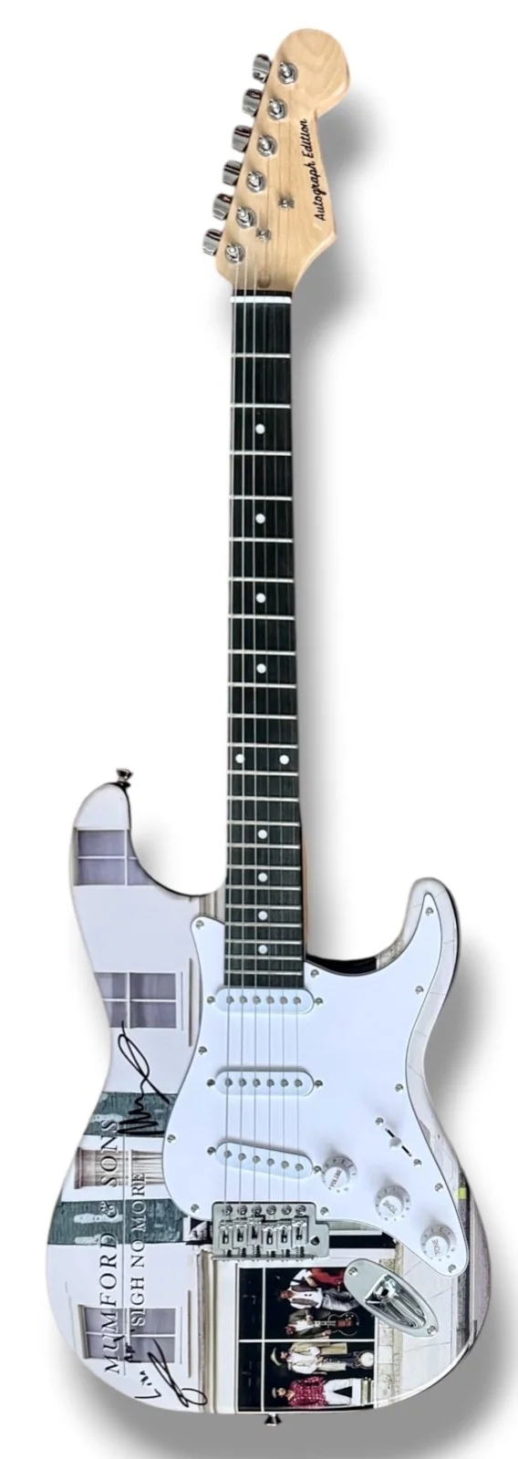 Mumford & Sons Signed Guitar Custom JSA COA Marcus Mumford Ted Dwane Sign No Mor, image 3