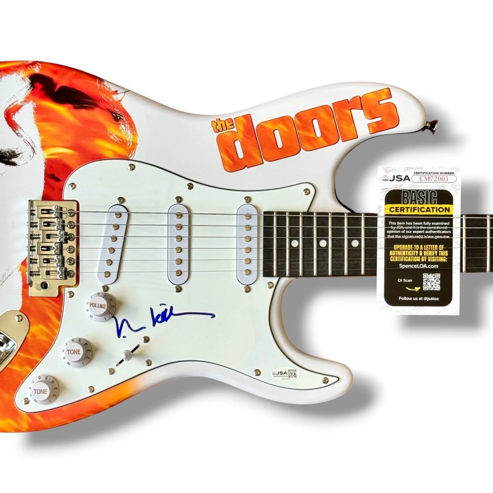 Val Kilmer Signed Guitar Custom Graphics JSA COA The Doors Jim Morrison, image 2
