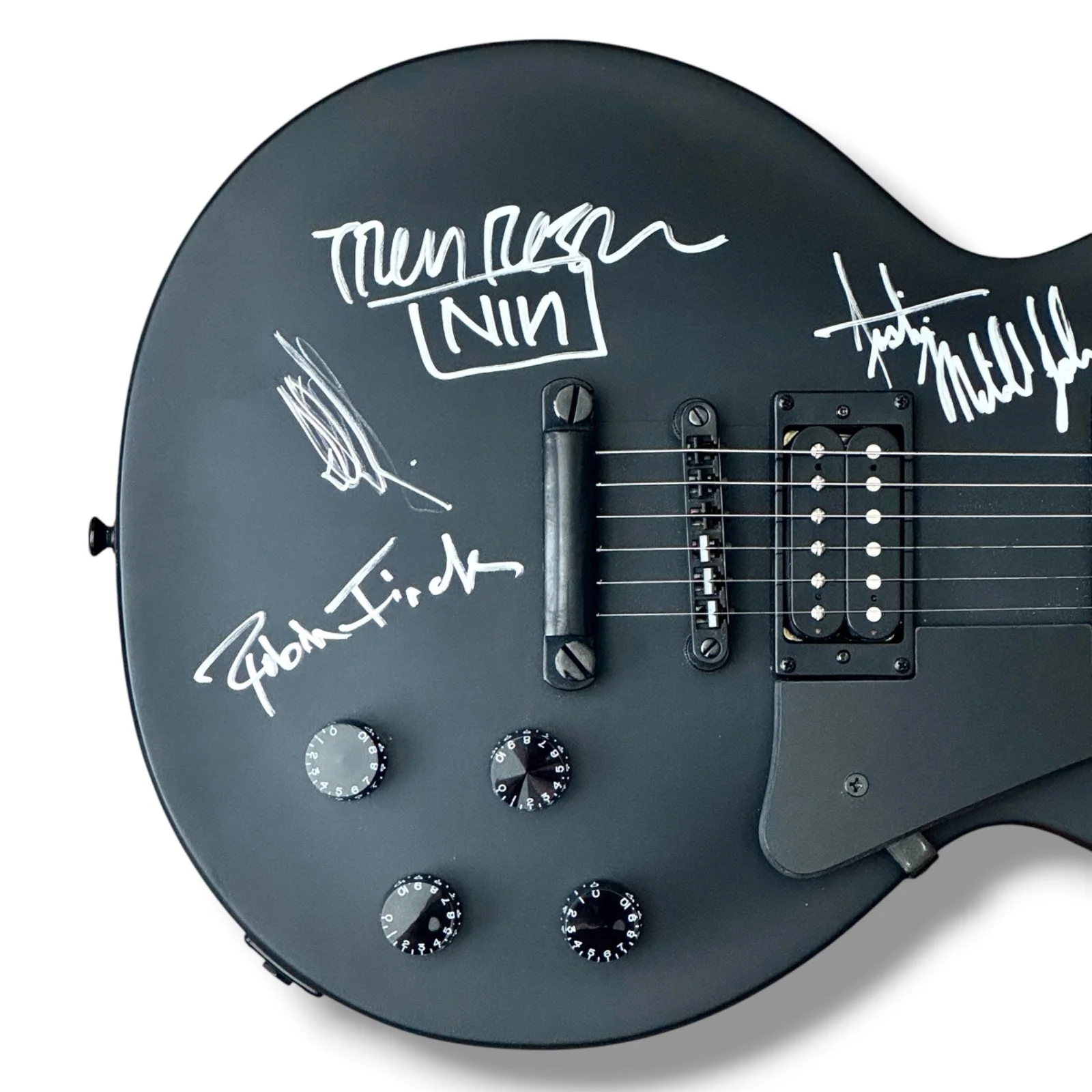 Nine Inch Nails Signed Guitar JSA COA Trent Reznor Robin Finck Ilan Rubin Justin, изображение 2
