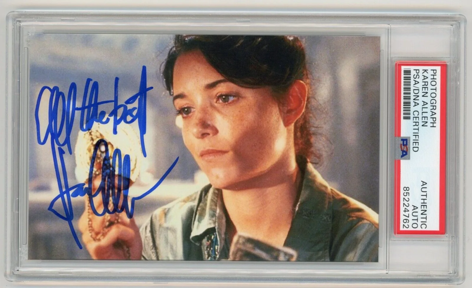 Karen Allen — KAREN ALLEN Signed Photo - Raiders of the Lost Ark - Marion - Indiana Jones -PSA
