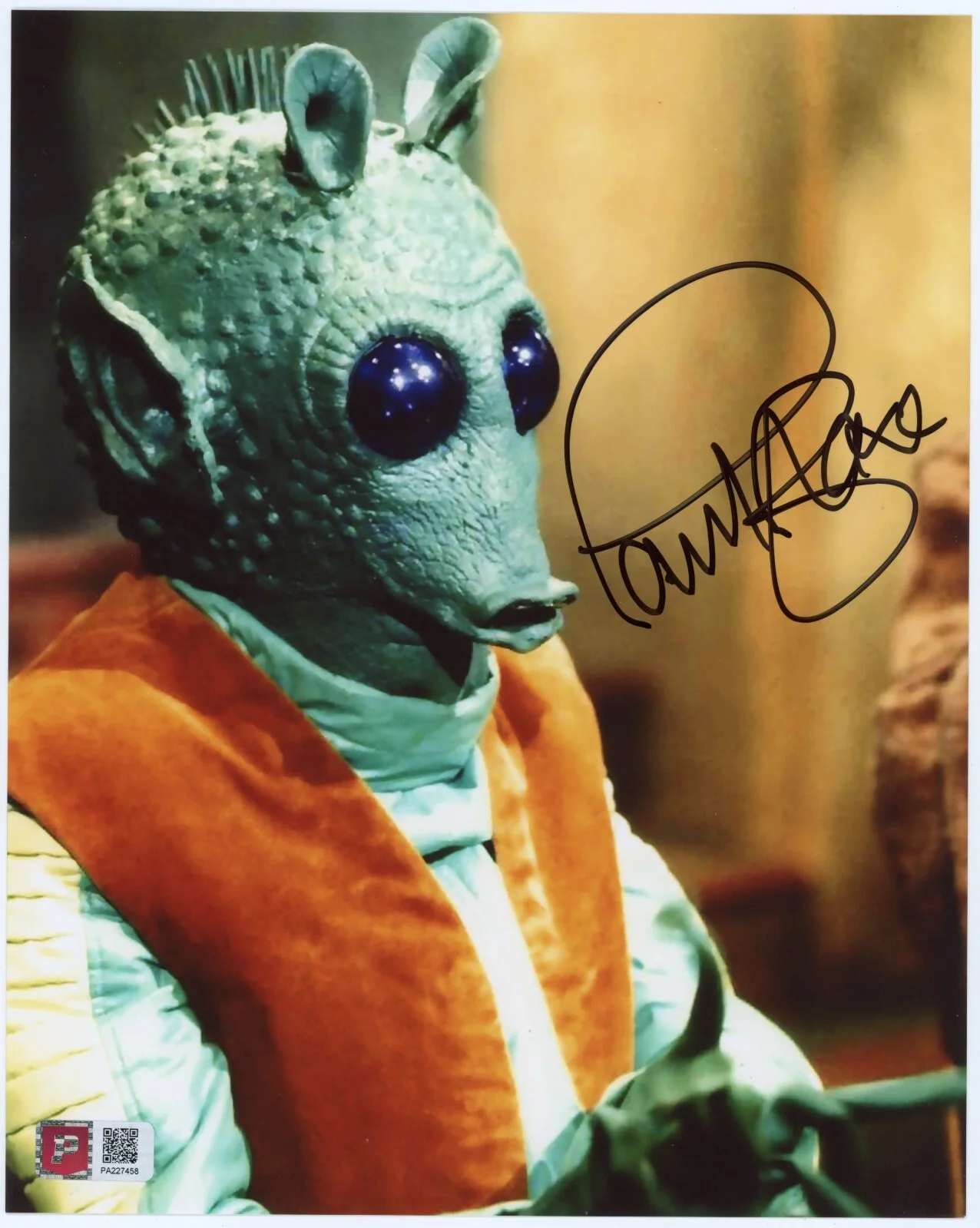Paul Blake — Paul Blake Signed 8x10 Photo (Holo) Greedo Actor Star Wars Episode IV A New Hope