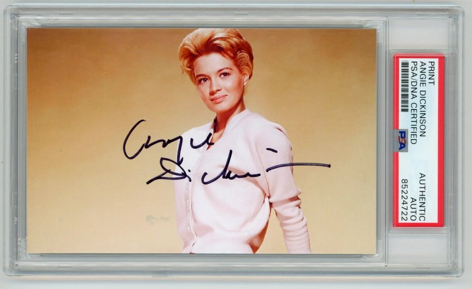 Angie Dickinson — ANGIE DICKINSON Signed Photo - 50s 60s Young Actress Rio Bravo Police Woman -PSA