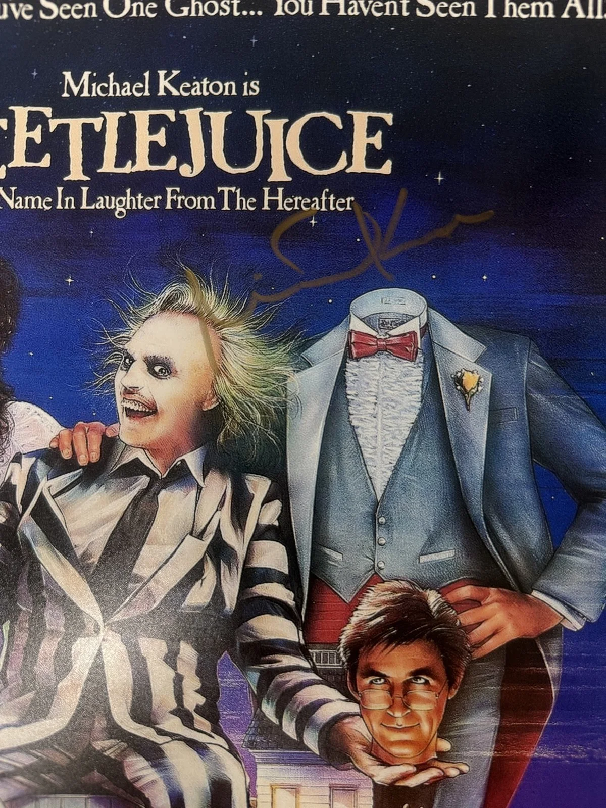 BEETLEJUICE Cast Signed X3 "TIM BURTON/ MICHAEL KEATON" 11x17 PHOTO JSA COA, image 3