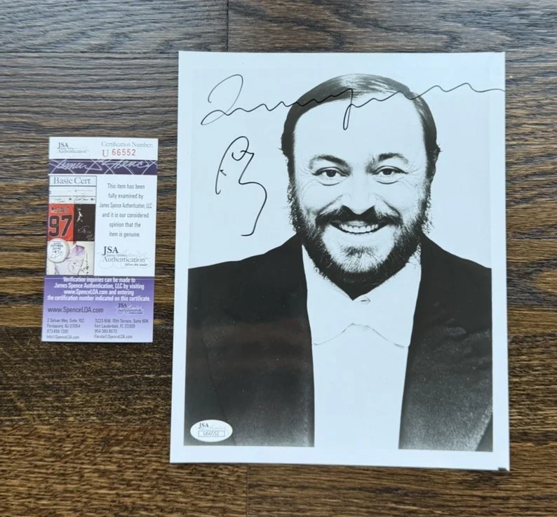 LUCIANO PAVAROTTI Signed 8x10 Photograph JSA COA Authentic, image 3