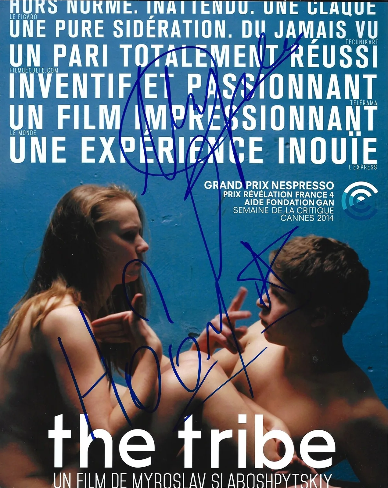 Yana Yonikova & Miroslav Slaboshpytskiy — Yana Yonikova & Miroslav Slaboshpytskiy signed The Tribe 8x10 Photo -Exact Proof