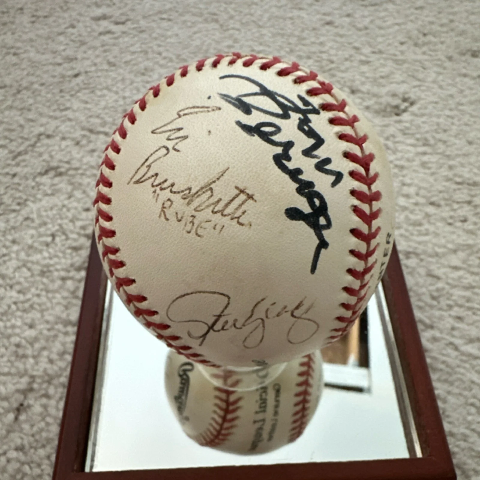 Charlie Sheen, Tom Beranger, Dennis Haysbert, Takaki Ishibashi — Rawlings Major League 2 Cast Signed Baseball Charlie Sheen Beranger Haysbert JSA, image 3