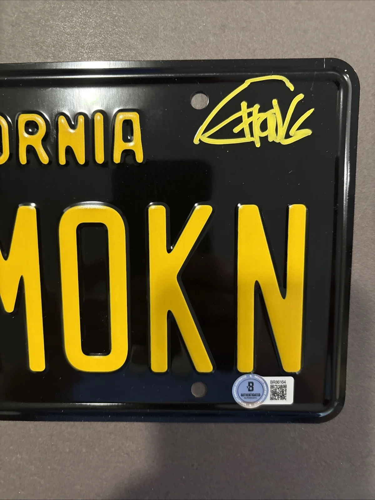 Cheech, Chong — Cheech and Chong Autographed Signed KP SMOKN & MUF DVR Lic Plates-Beckett/JSA, изображение 5