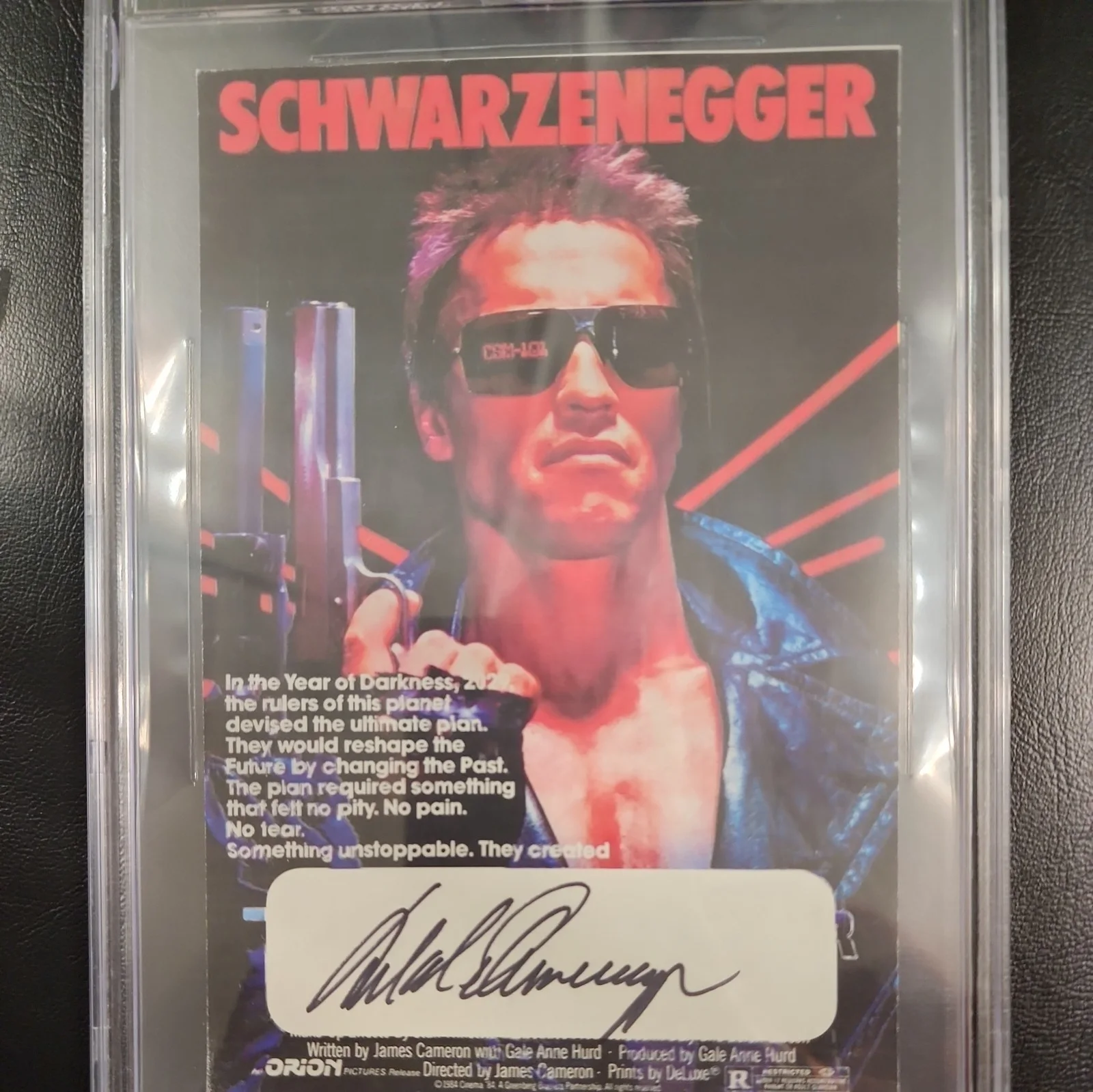 Arnold Schwarzenegger Signed Terminator 5x7 Cut BGS BAS AUTO, image 2